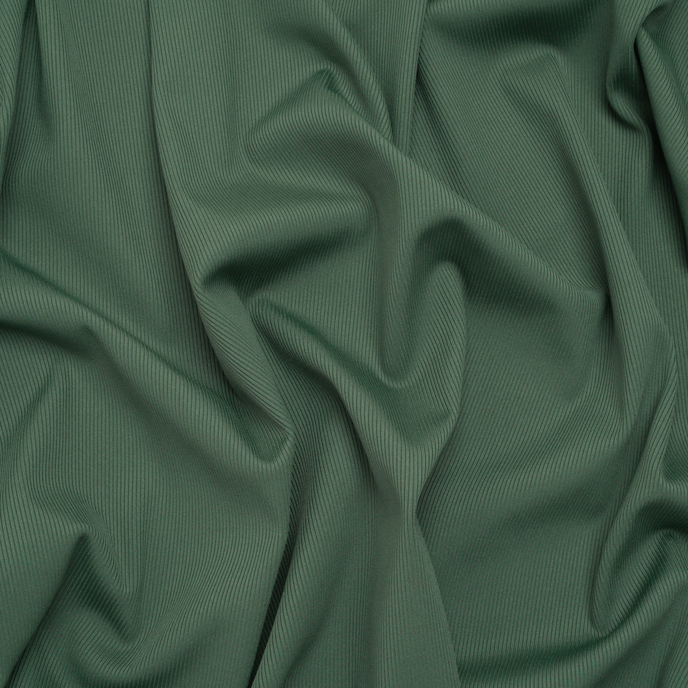 Stretch Recycled Polyester 1x1 Rib Knit - Mineral Green - Deadstock - Joann Fabrics