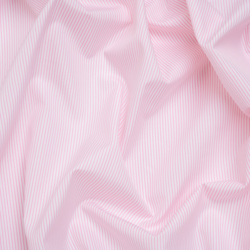 Cotton Shirting - Blush Pink and White Stripes - Deadstock - Joann Fabrics