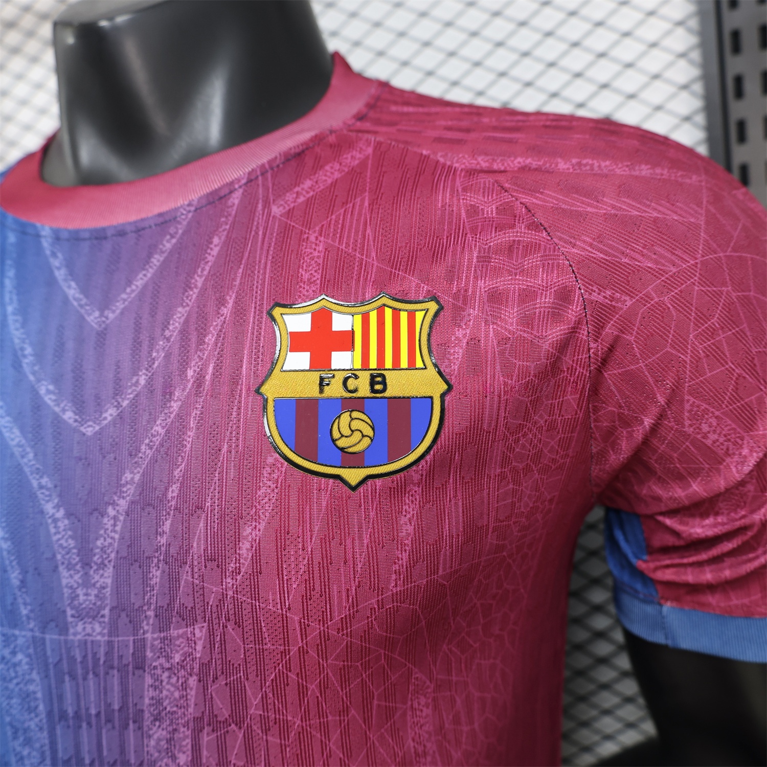 Barcelona 25-26 Red And Blue Gradient Special White Jersey - Player Version - UnitedFutballJersey
