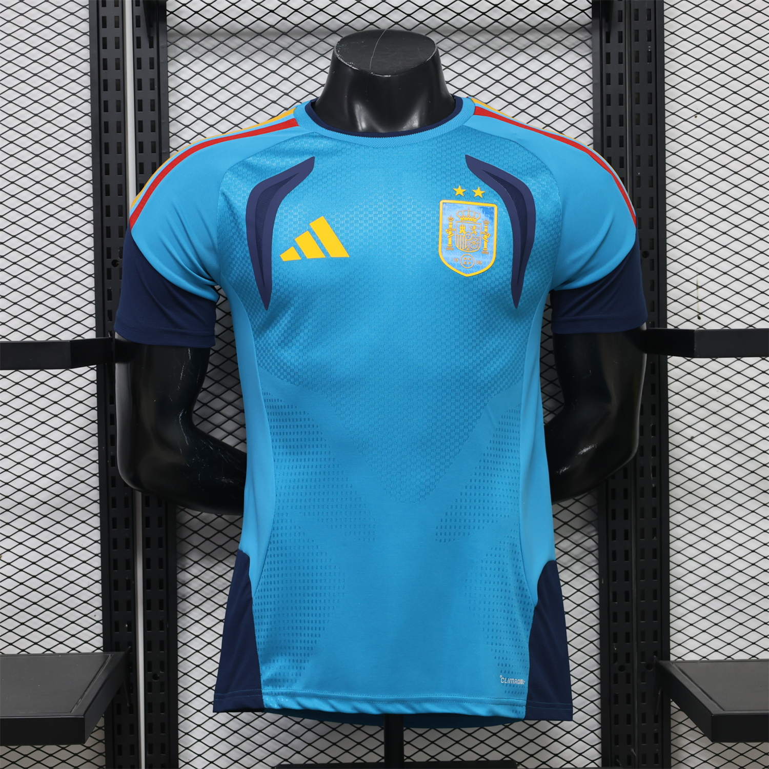 Spain 2026 Light Blue Black Training Jersey - Player Version - UnitedFutballJersey