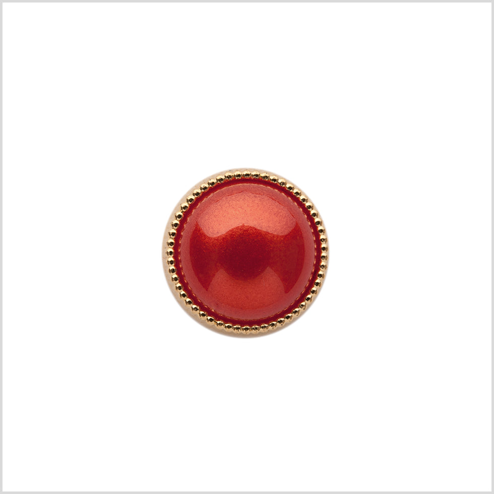 Italian Red/Gold Shank Back Button - 18L/11.5mm - Joann Fabrics