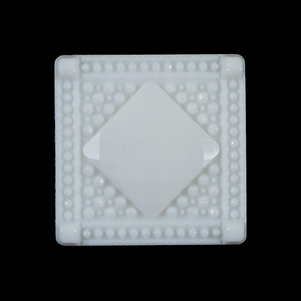 White Square Bevel Cut Button - 44L/28mm - Joann Fabrics