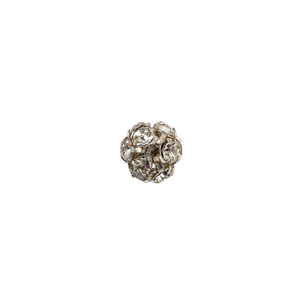 Vintage Swarovski Crystal Rhinestones and Silver Metal Shank Back Ball Button - 13L/8mm - Joann Fabrics