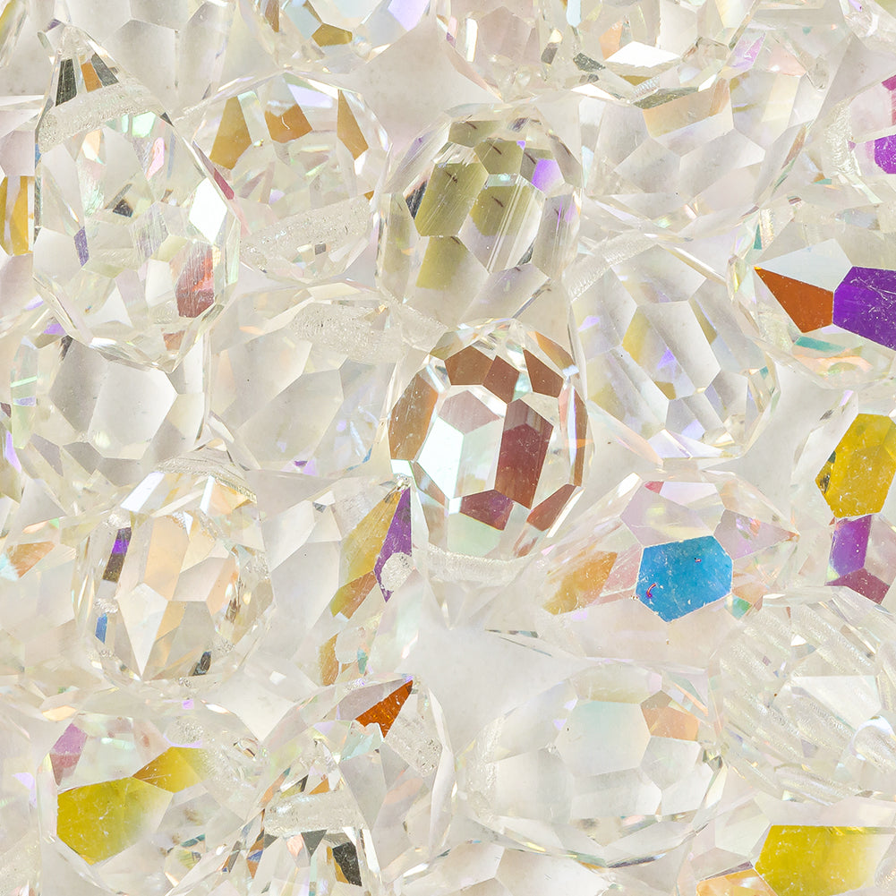 Vintage Imitation Crystal AB Teardrop Ornament - 10mm x 6mm - Joann Fabrics