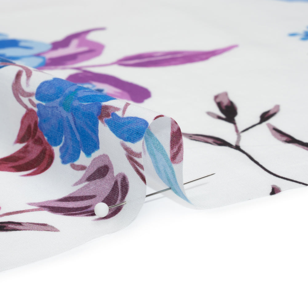 Mood Exclusive Plum Roses and Hellos Cotton Voile - Joann Fabrics