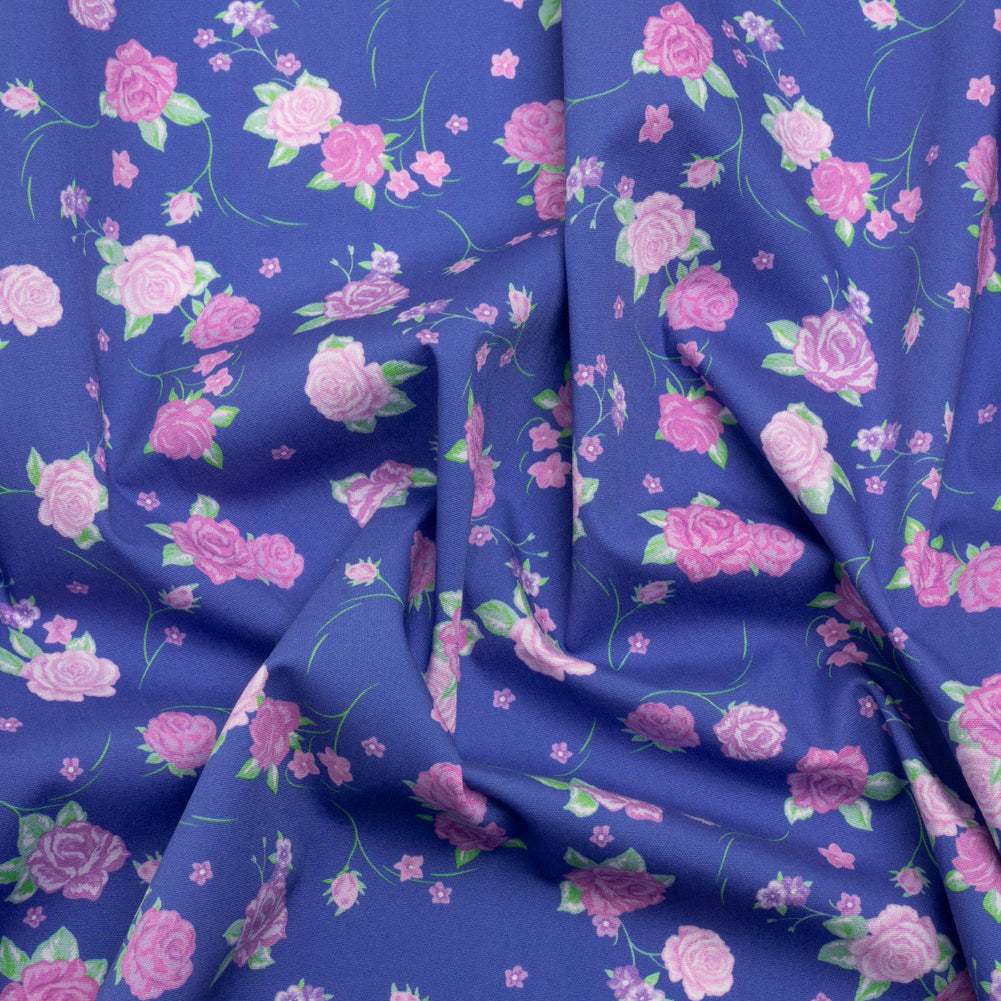 Mood Exclusive Blue Little Romantic Stretch Cotton Poplin - Joann Fabrics
