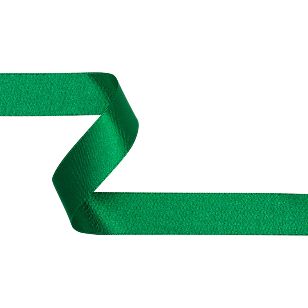 Emerald Double Face French Satin Ribbon - 1