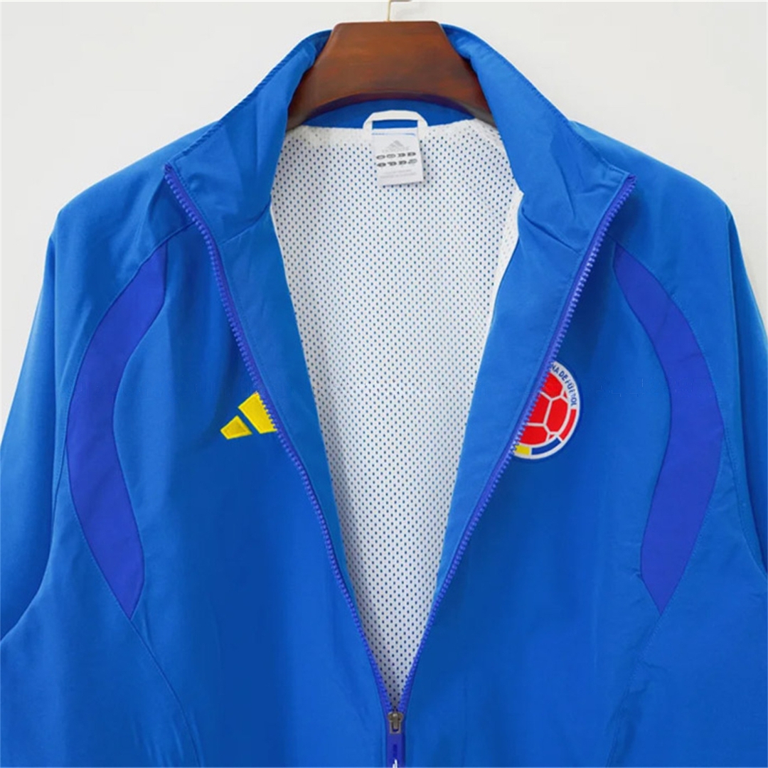 Colombia 2026 Blue Windbreaker Jacket - UnitedFutballJersey
