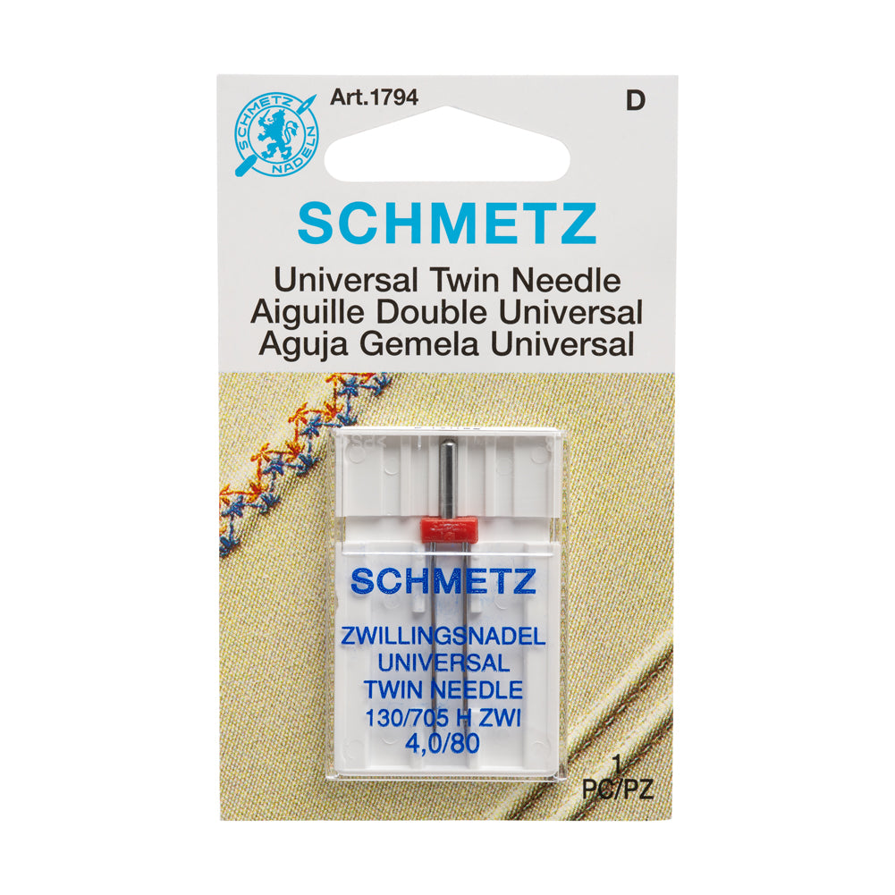 Schmetz Universal Twin Machine Needle - 4.0/80 - 1 ct - Joann Fabrics