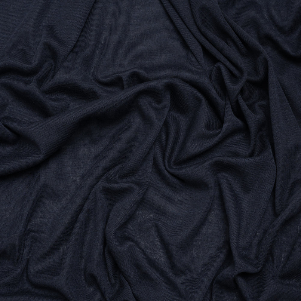Lightweight Polyester 1x1 Rib Knit - Navy Blue - Deadstock - Joann Fabrics