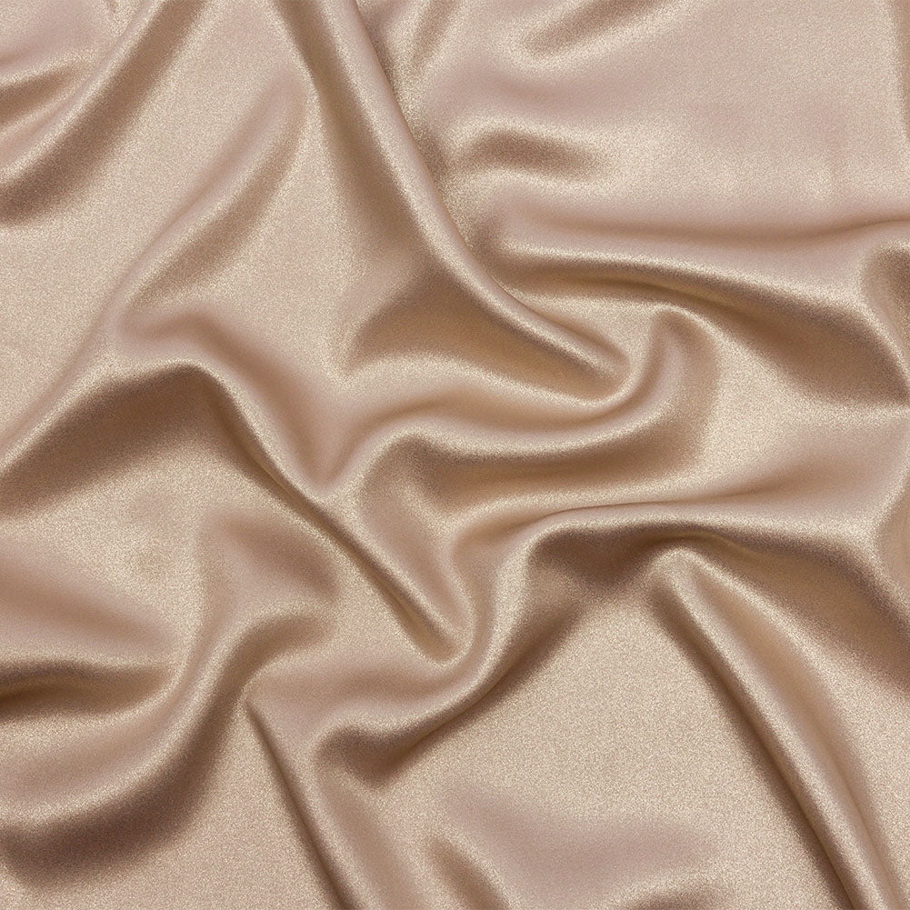 Ultra-Smooth Polyester Georgette with Foiling - Dark Beige and Gold - Valeria Collection - Joann Fabrics