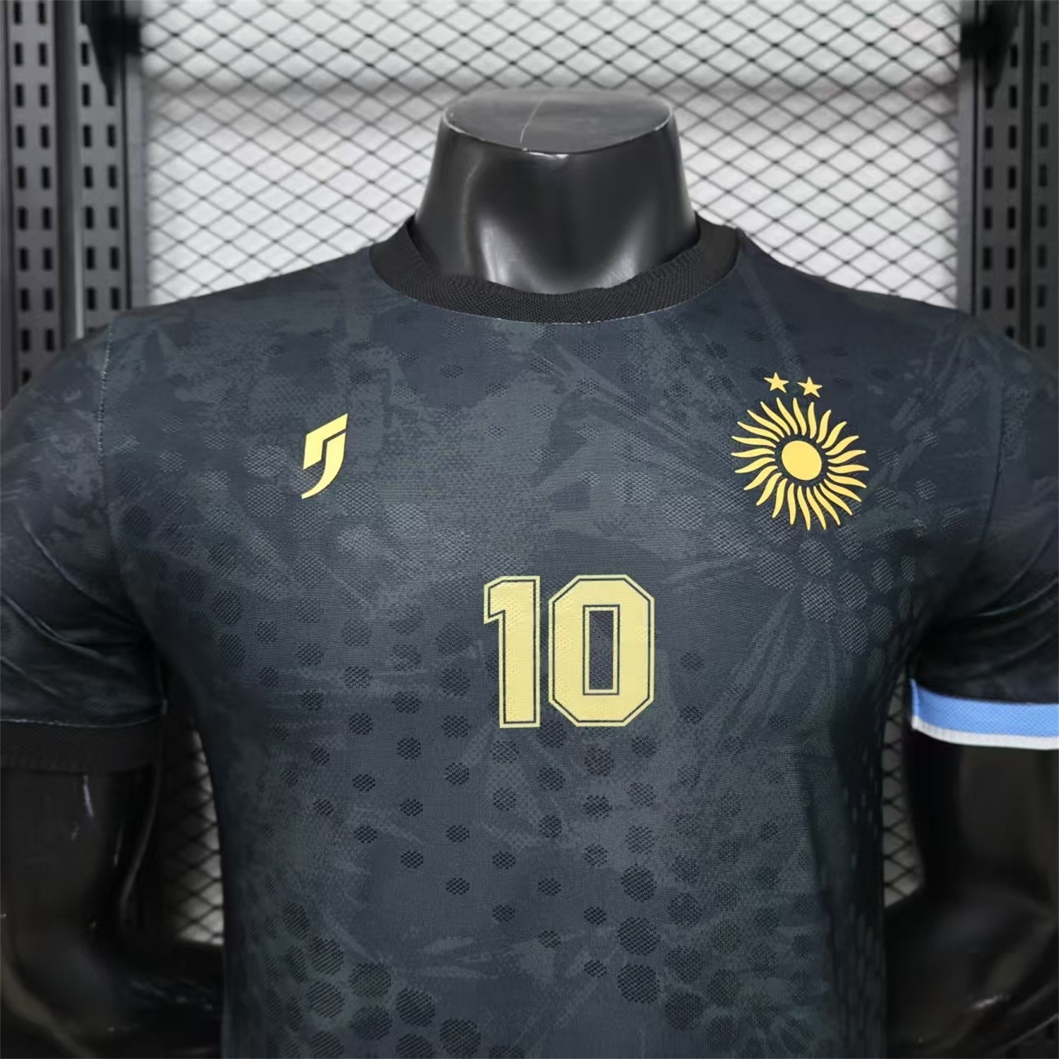 Argentina 2026 Black Maradona Special Kit - Player Version - UnitedFutballJersey