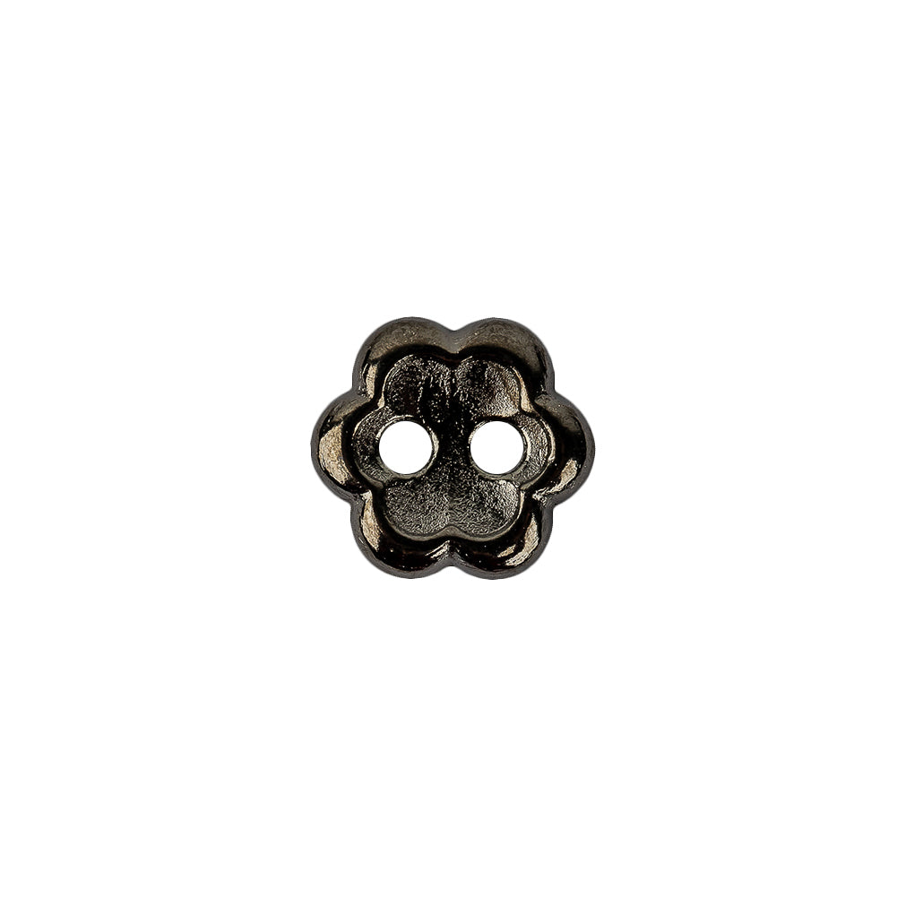 Gunmetal Concave 2-Hole Metal Flower Button - 20L/12.5mm - Joann Fabrics