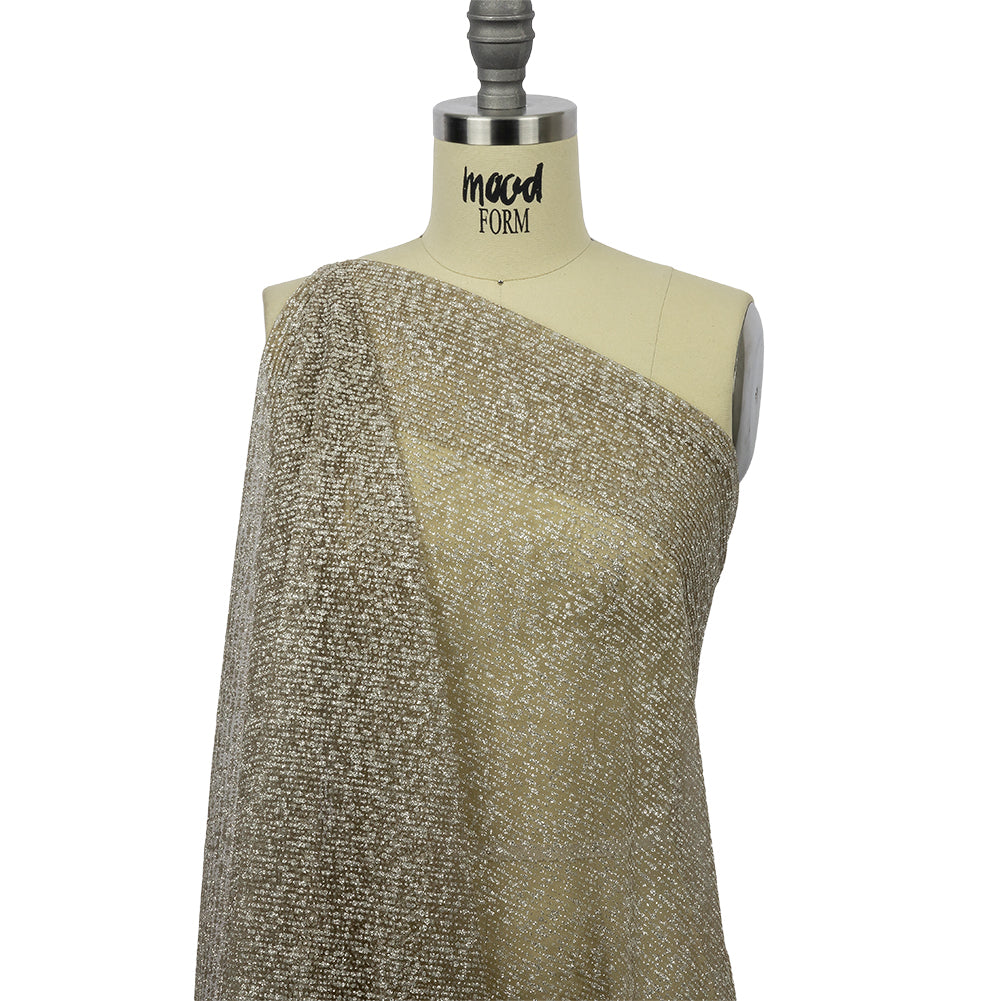 Glitter Tulle - Mink and Silver Abstract Striations - Flare Collection - Joann Fabrics