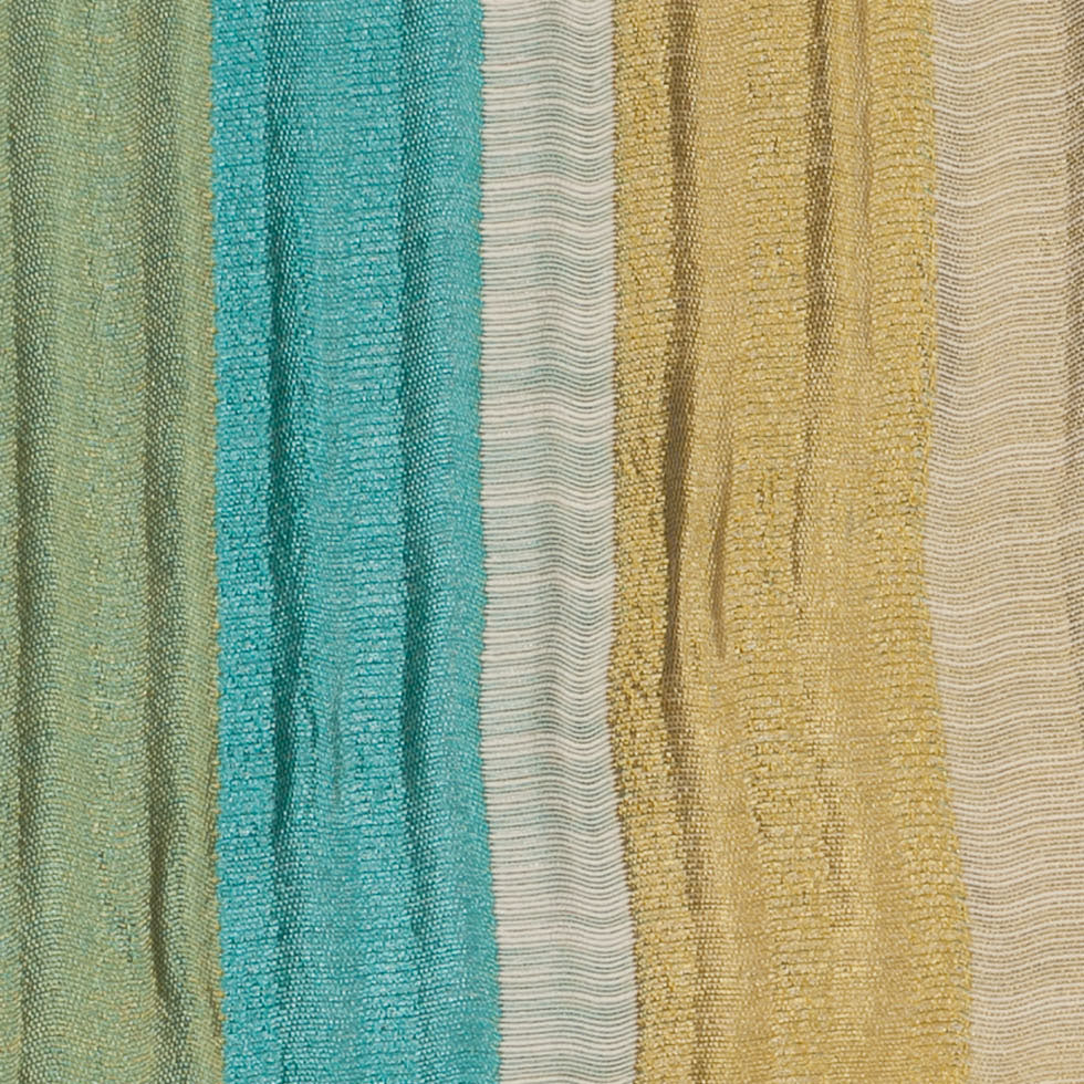 Indian Blue/Gold Striped Poly/Cotton Brocade - Joann Fabrics
