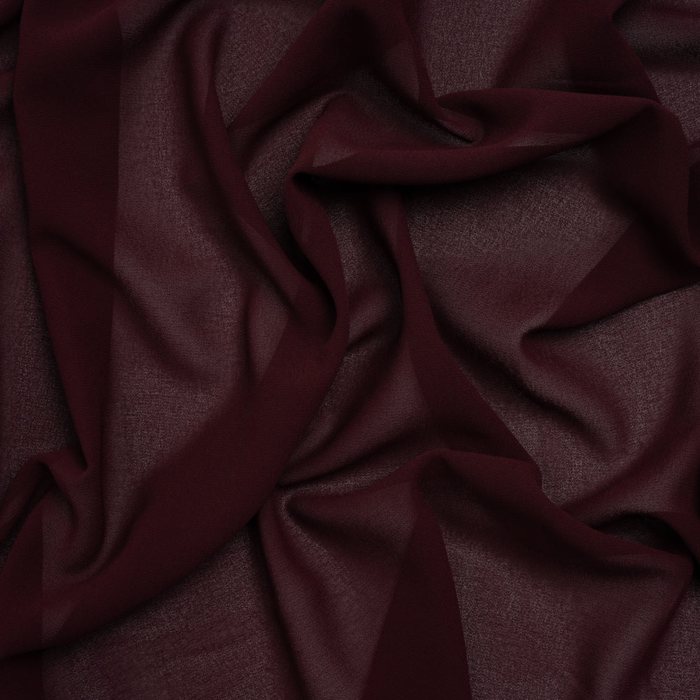 Polyester Chiffon - Burgundy - Designer Deadstock - Joann Fabrics