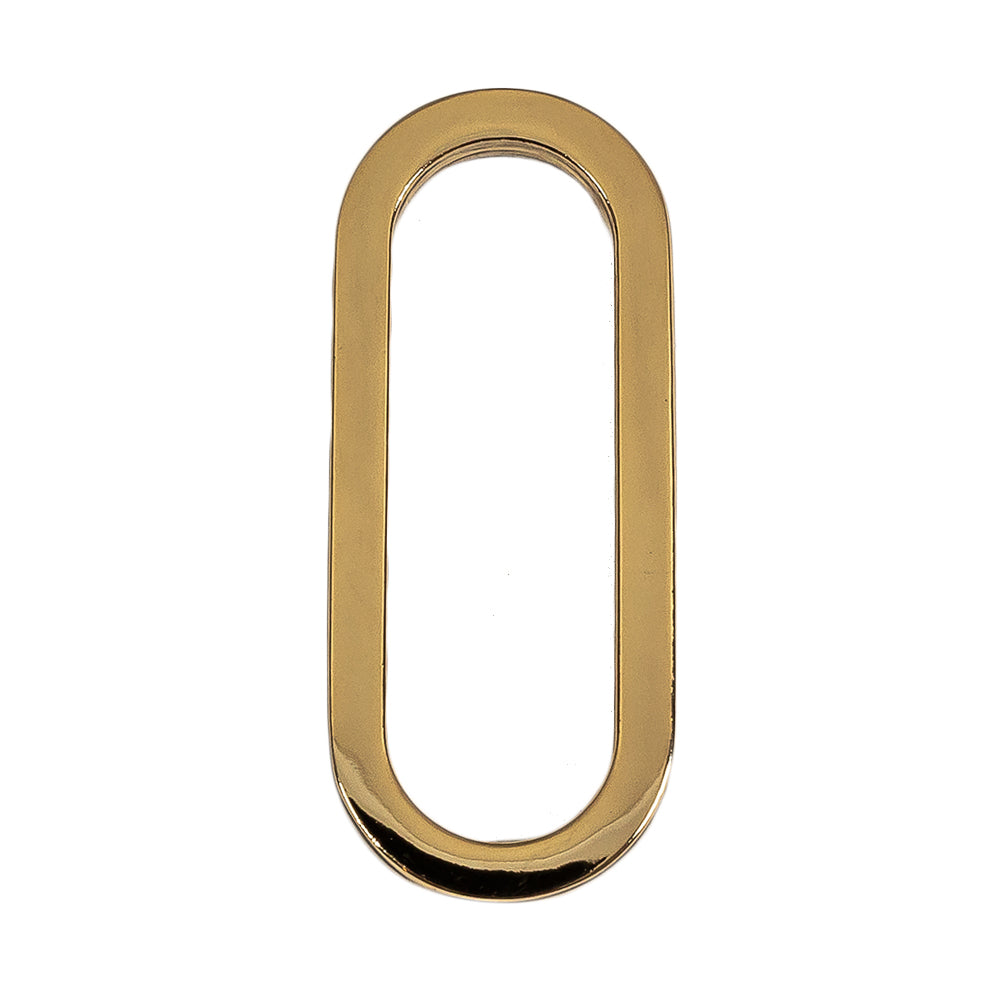 Gold Metal Oval Ring - 1.5