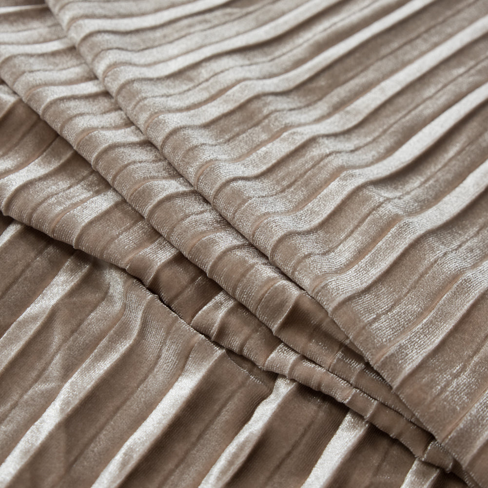Pleated Velour - Moonbeam - Tver Collection - Joann Fabrics