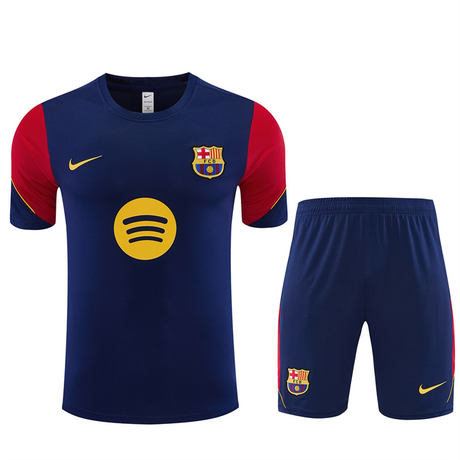 Barcelona 26-27 Kids Short-Sleeve Training Set - Royal Blue Top & Royal Blue Shorts - UnitedFutballJersey