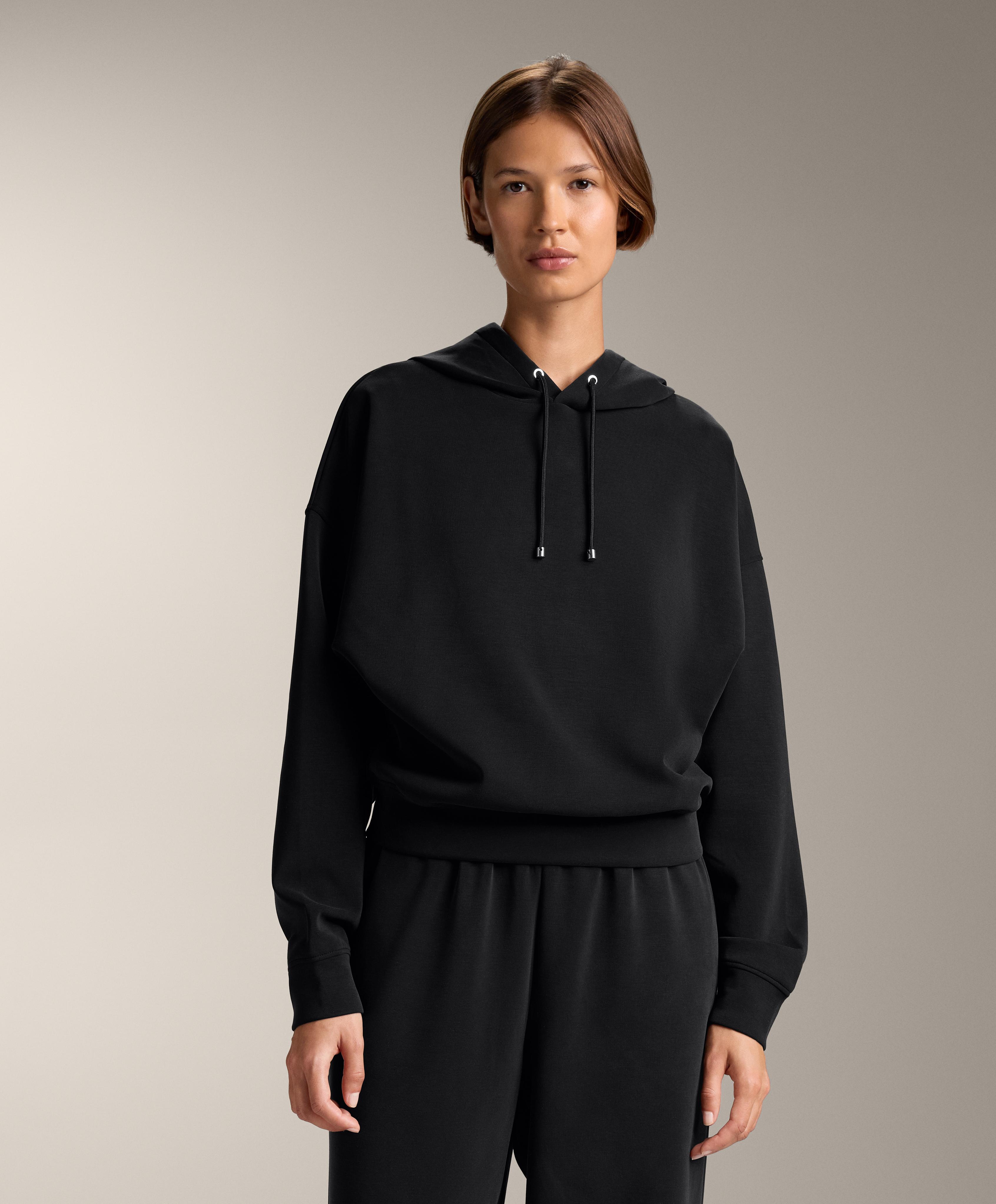 Boxy hoodie with brushed modal