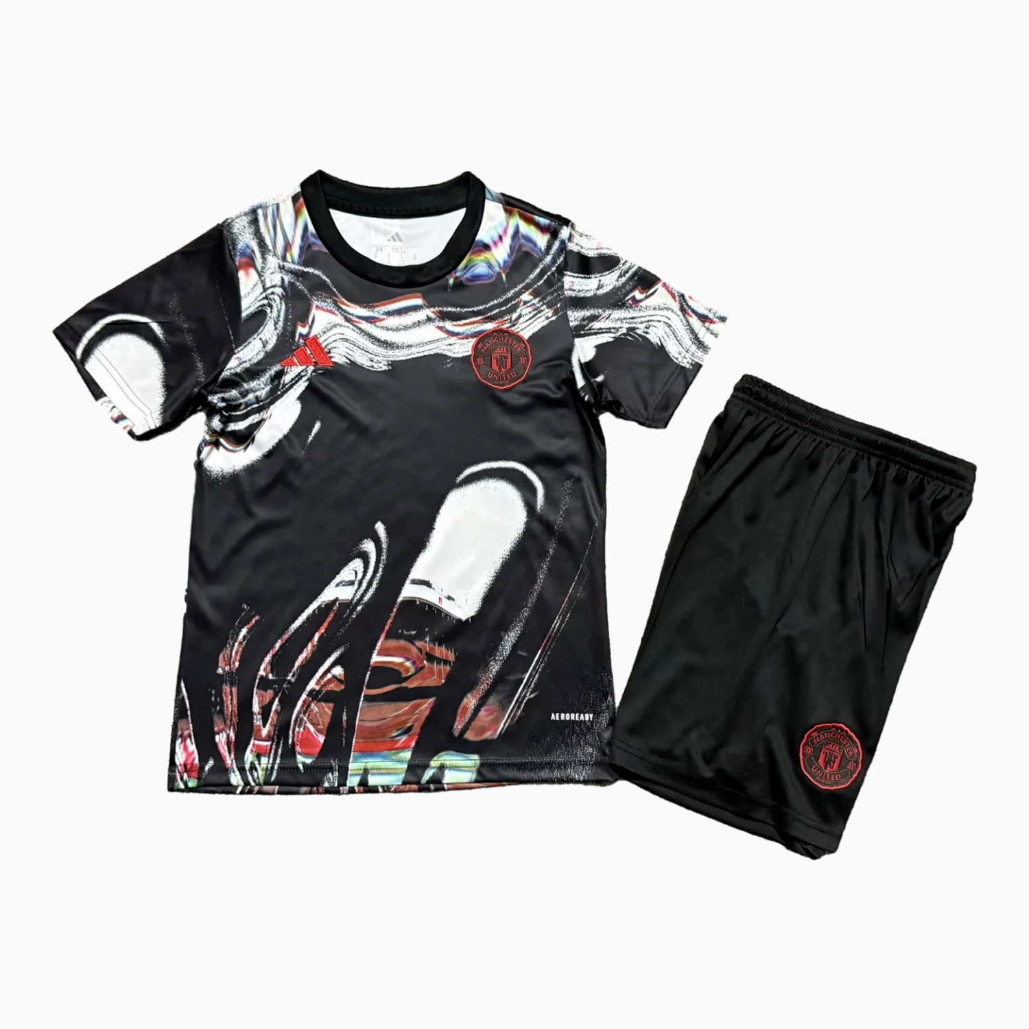 Manchester United 25-26 Ripples Black Special Kids Kit - UnitedFutballJersey