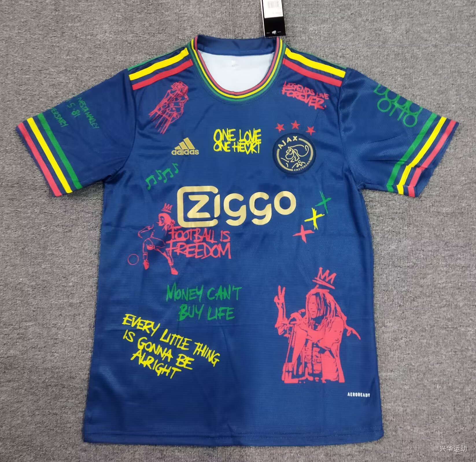 2025/2026 Ajax Doodle plate Royal blue Football Shirt 1:1 Thai Quality