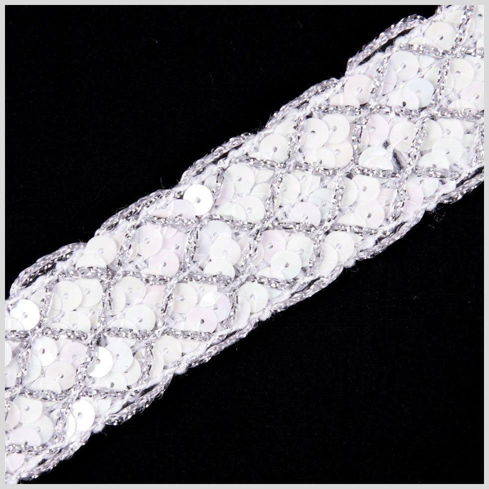 White/Silver Iridescent Fancy Sequin Trim - Joann Fabrics