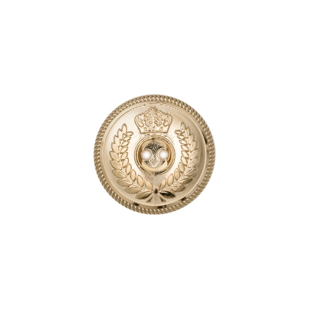 Italian Gold 2-Hole Crest Button - 24L/15mm - Joann Fabrics