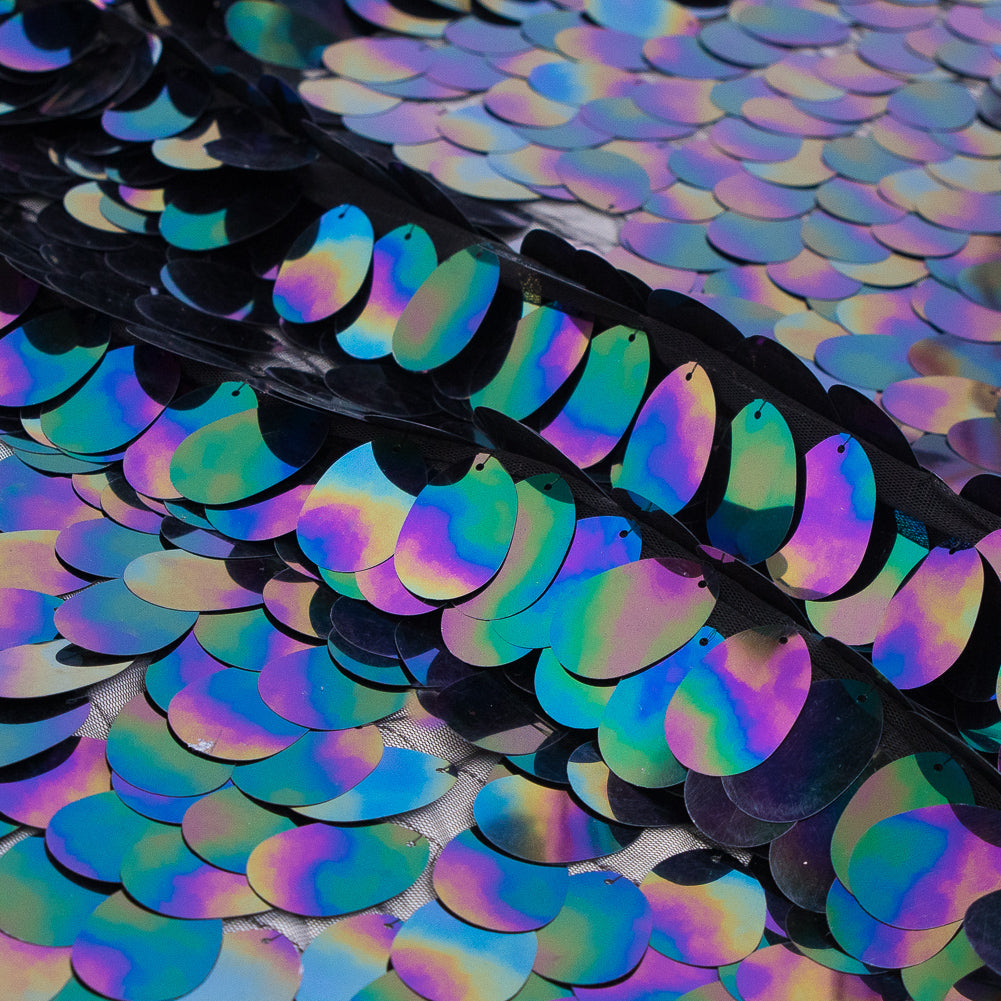 Mesh with Large Paillette Sequins - Multicolor Oilslick - Gilles Collection - Joann Fabrics