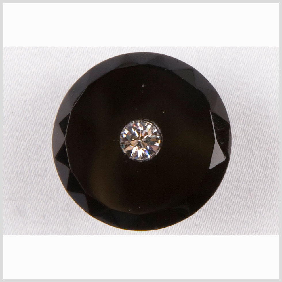 Black/Crystal Crystal Button - 36L/23mm - Joann Fabrics