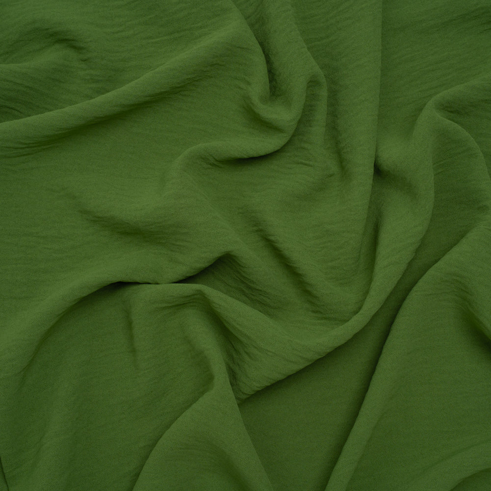 Crinkled Polyester Crepe - Kale Green - Designer Deadstock - Joann Fabrics