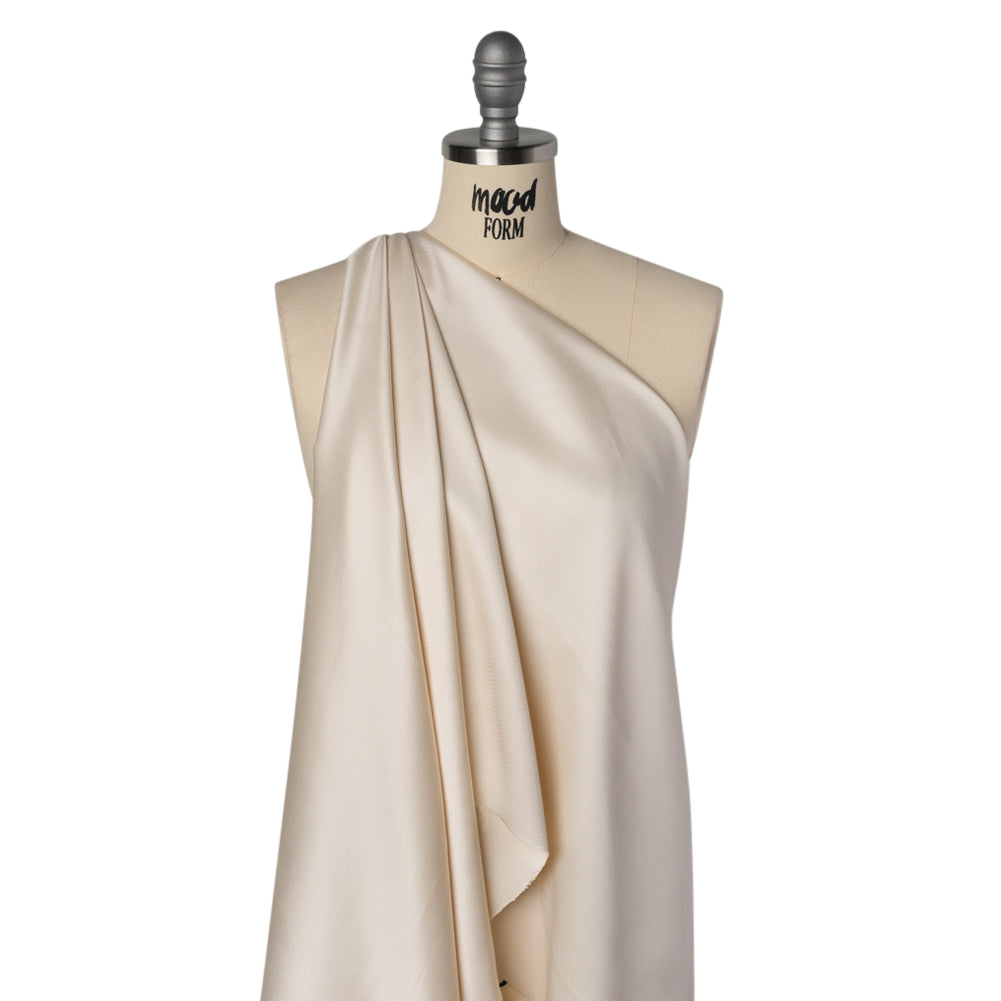 Luminous Recycled Polyester and Viscose Twill - Ivory - Deadstock - Joann Fabrics