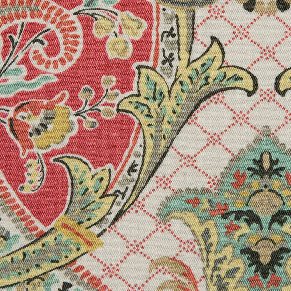 Radish Damask Paisley Printed Cotton Twill - Joann Fabrics