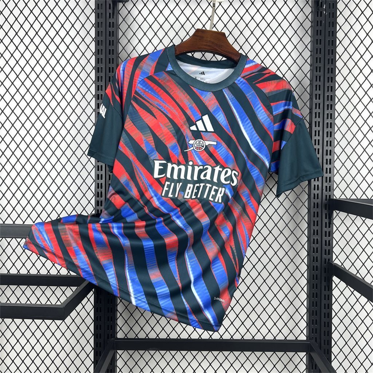Arsenal 26-27 Red And Blue Twill Pre-Match Training Jersey - Fans Version - UnitedFutballJersey