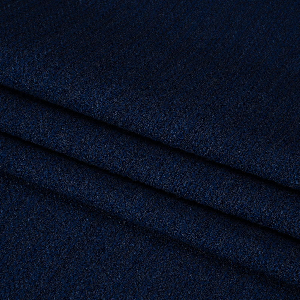 Textured Recycled Polyester Woven - Prussian Boucle Stripes - British Imported - Joann Fabrics