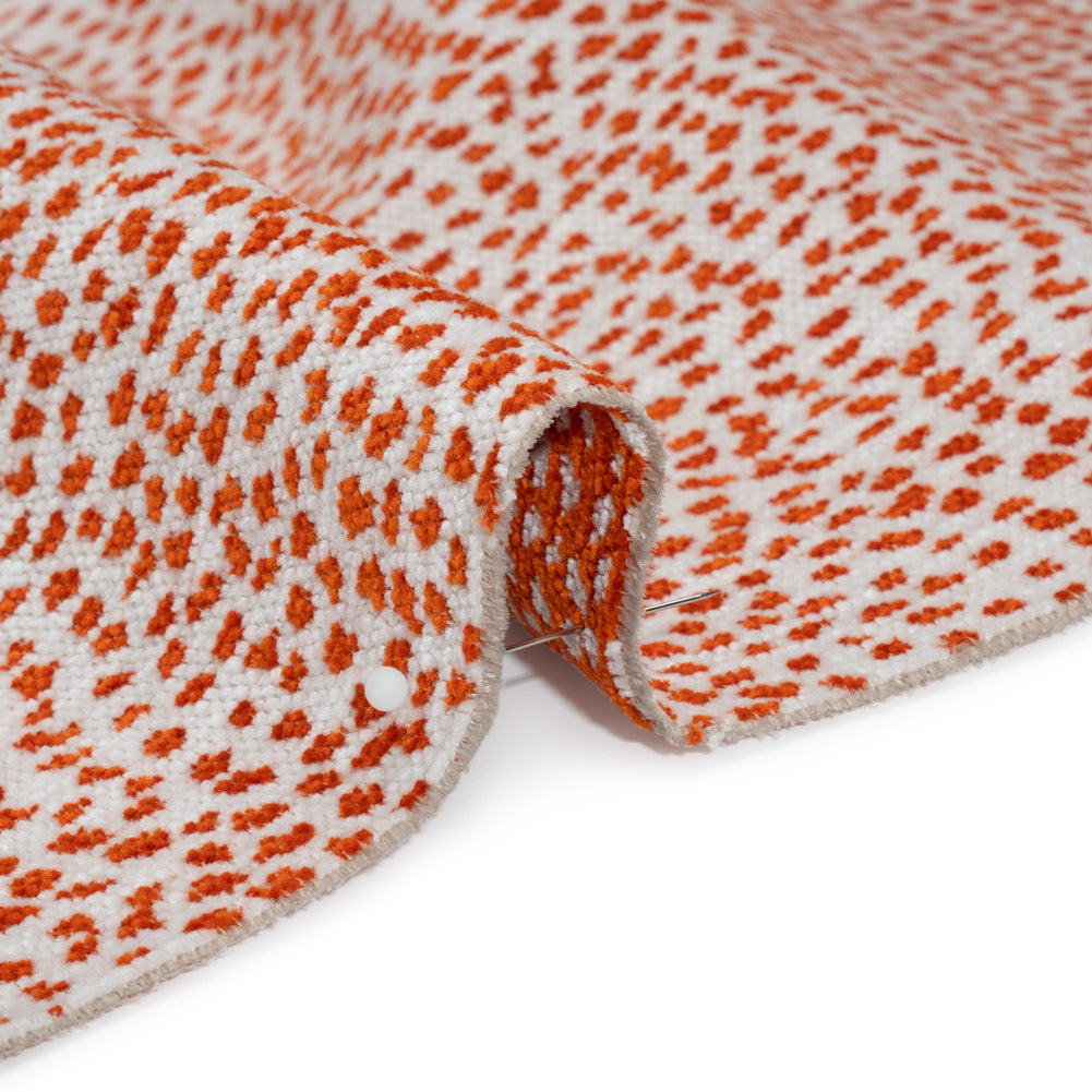 Upholstery Chenille - Orange Spotted - Remus Collection - Joann Fabrics