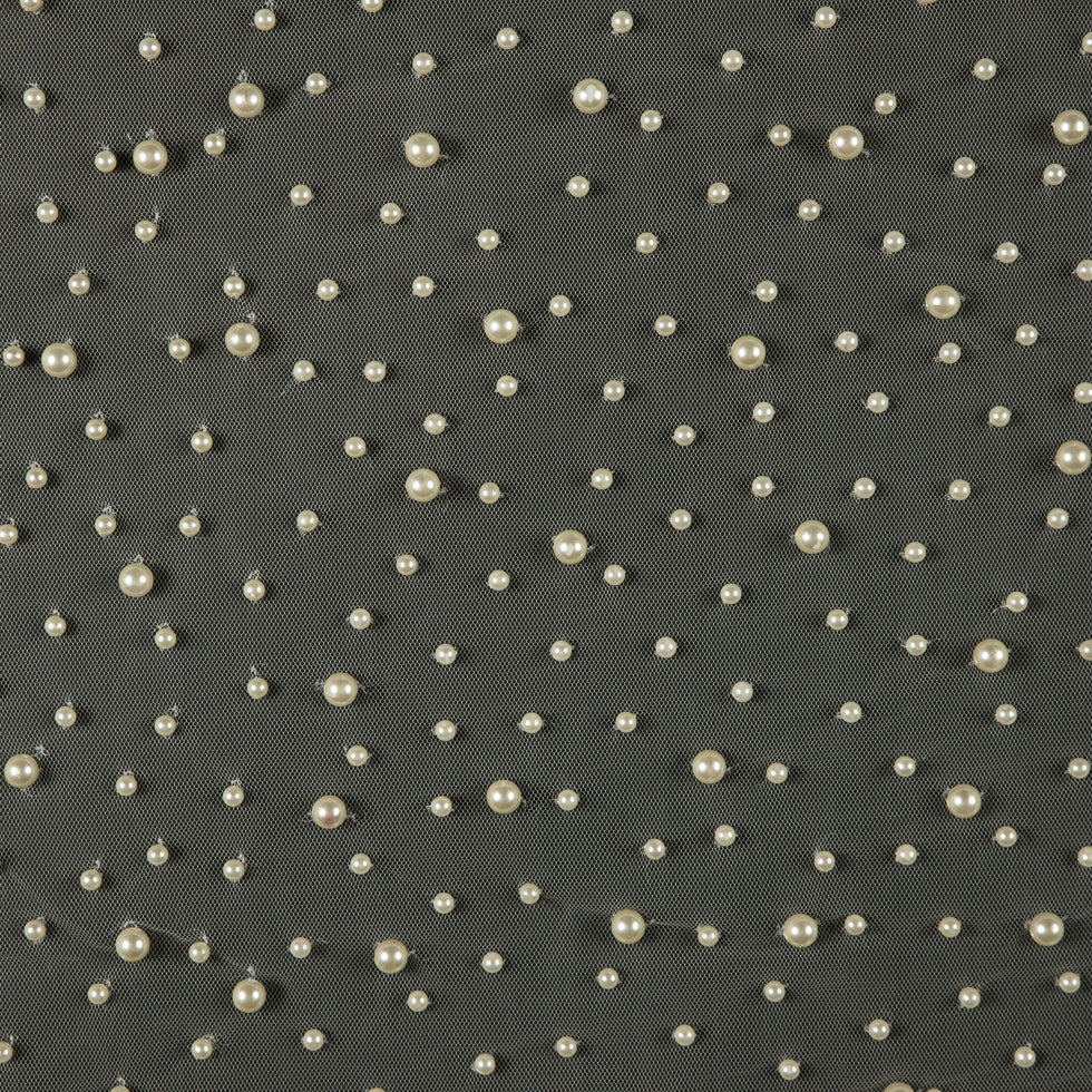 Mesh Lace with Pearl Beads - Ivory - Joann Fabrics
