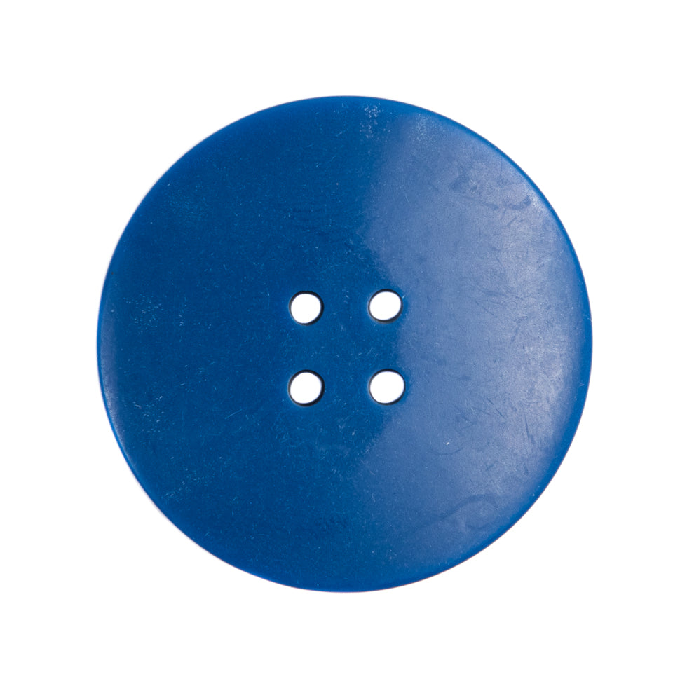 Plastic 4-Hole Button Made in Italy - 44L/28mm - Bright Blue Striations Dish Shaped - Joann Fabrics