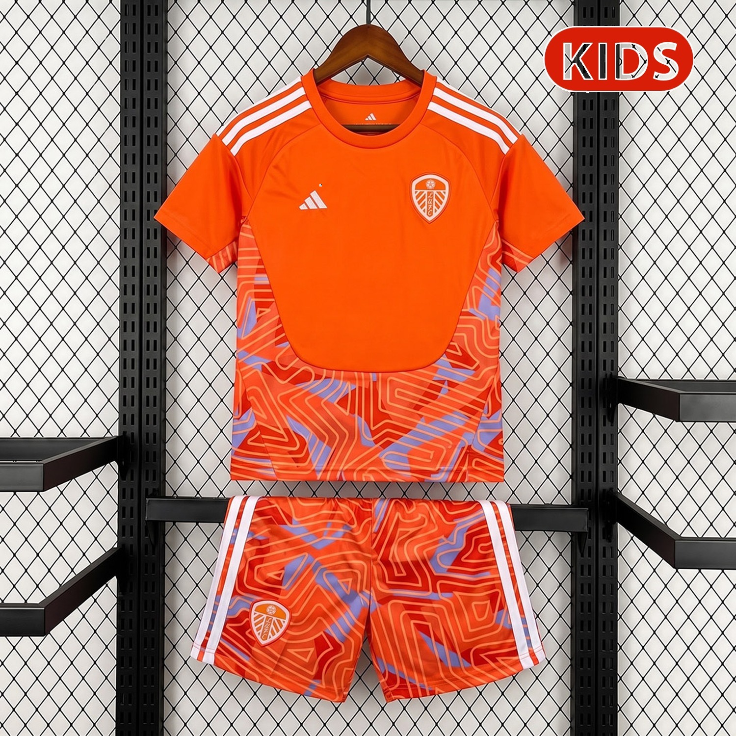 Leeds United 26-27 Orange Goalkeeper Kids Kit - UnitedFutballJersey