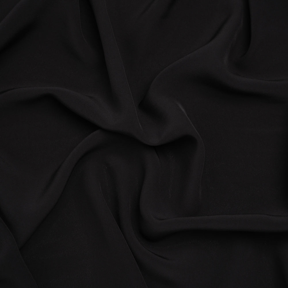 Viscose Crepe de Chine - Black - Famous Australian Designer Deadstock - Joann Fabrics