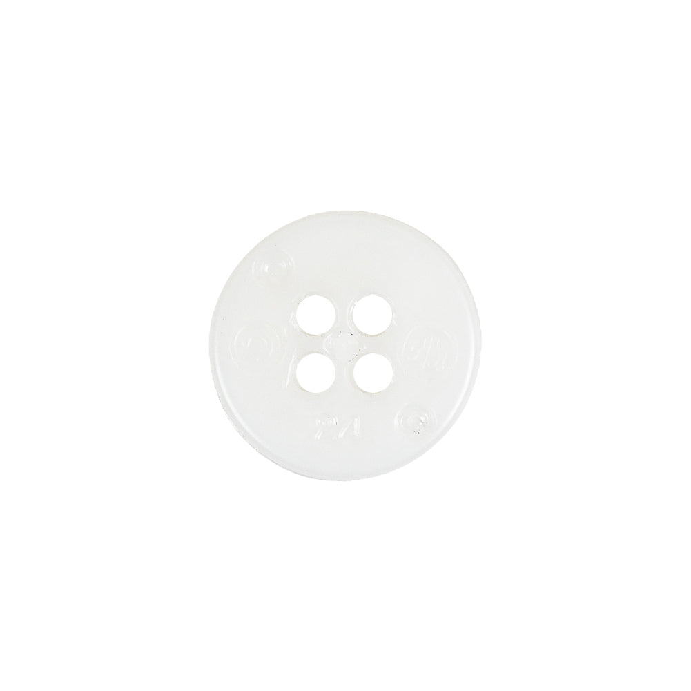 Italian White Faceted 4-Hole Nylon Button - 24L/15mm - Joann Fabrics