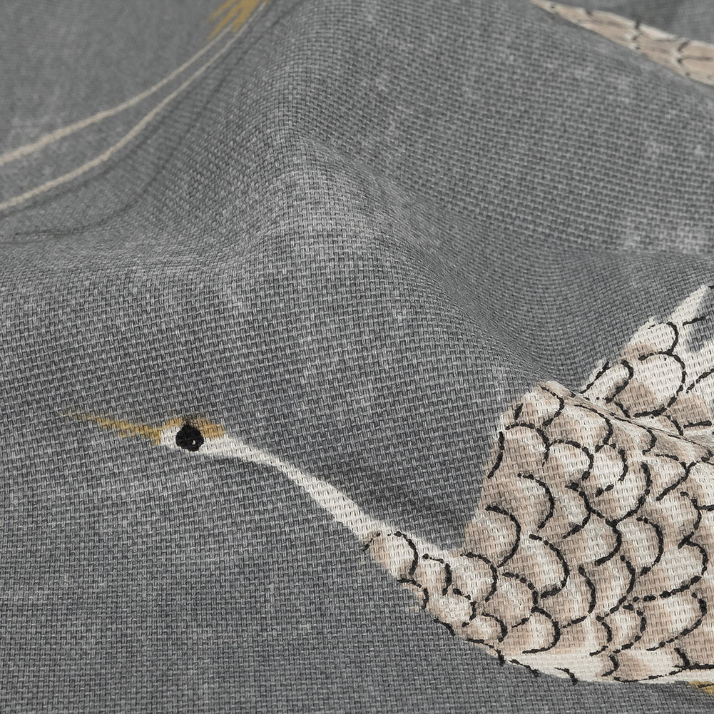 Cotton Canvas Print - Slate Cranes - British Imported - Joann Fabrics