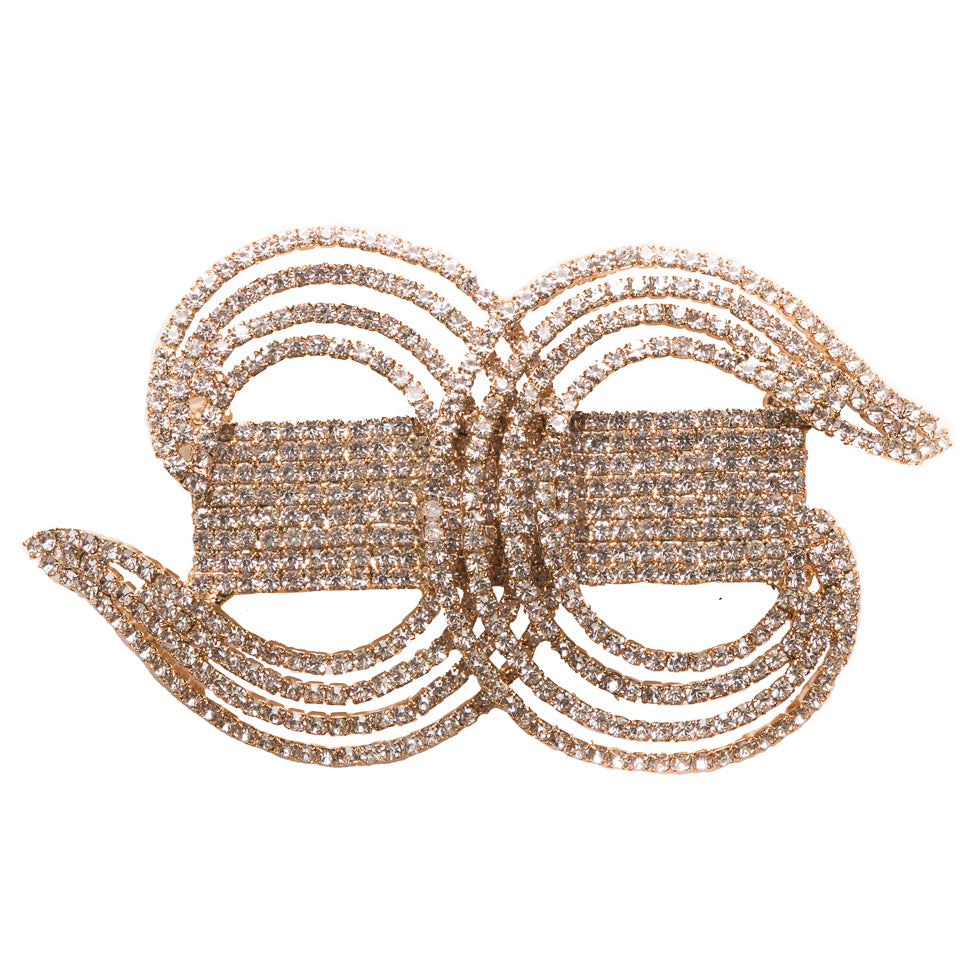 Crystal and Gold Rhinestone Ornament - 2.5