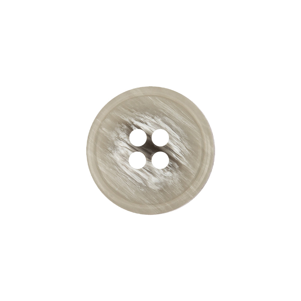 Italian Light Gray and White Striated 4-Hole Plastic Button - 28L/18mm - Joann Fabrics