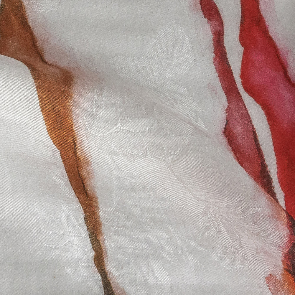 Mood Exclusive Red Chromatic Crevices Flowery Viscose Jacquard - Joann Fabrics