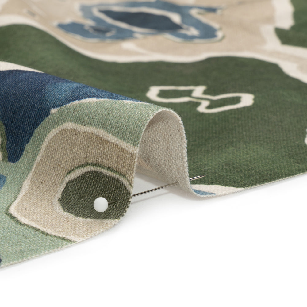 Cotton and Linen Canvas Print - Olive Painted Diamonds - British Imported - Joann Fabrics