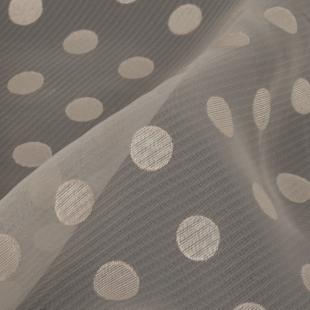 Famous Australian Designer Dew Polyester Chiffon with Satin Burnout Polka Dots - Joann Fabrics