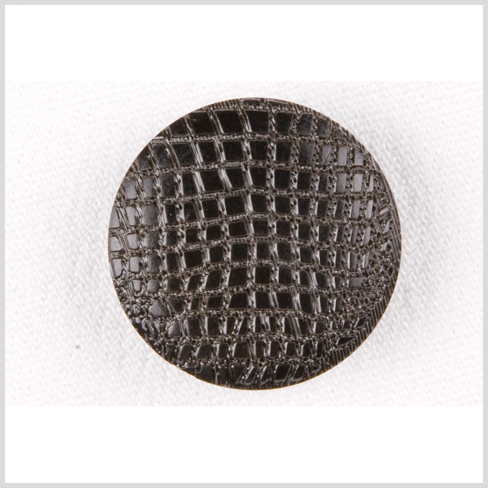 Plastic Shank Back Button - 36L/23mm - Black Alligator Skin Embossed - Joann Fabrics
