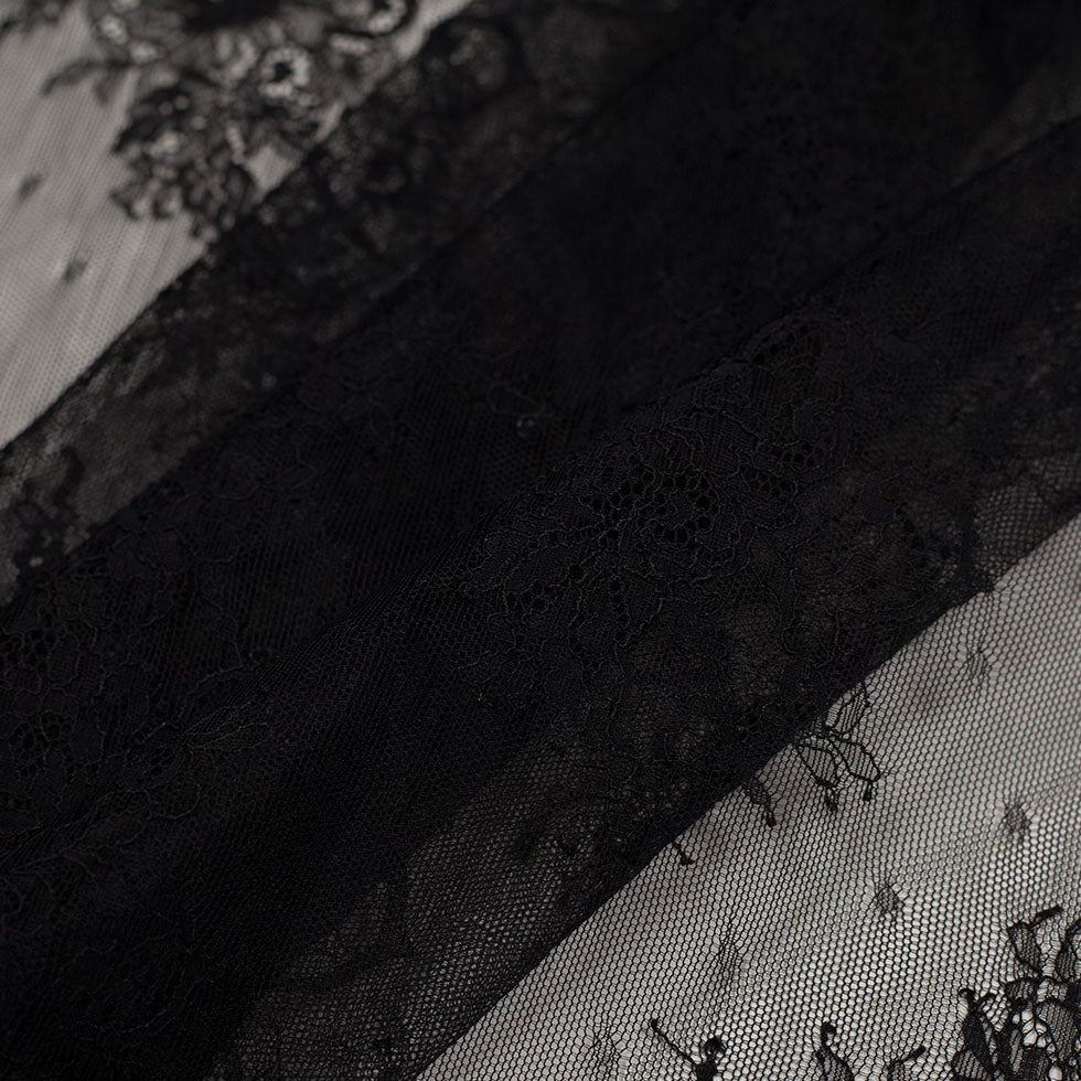 Chantilly Lace - Black Floral - Joann Fabrics