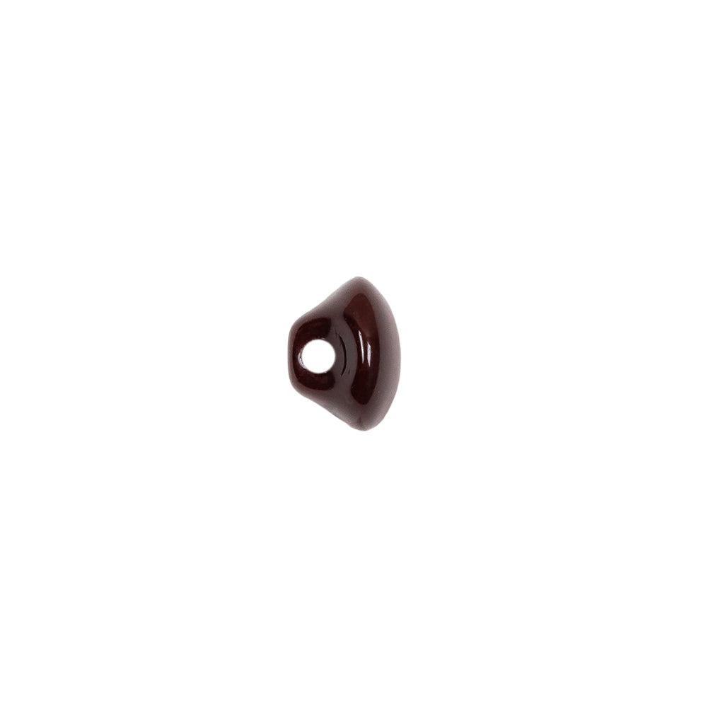 European Brown Half Domed Self Back Glass Button - 14L/9mm - Joann Fabrics